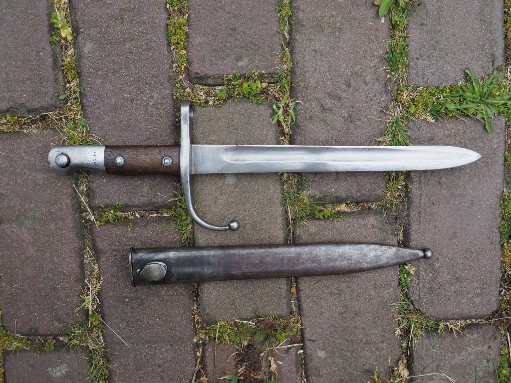 Turkse m1890 bajonet ingekort na wo1, Envoi, Armée de terre, Couteau ou Poignard