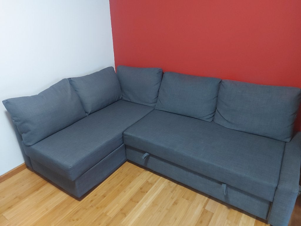 Canapé d'angle convertible IKEA gris - état impeccable, 150 cm ou plus, Banc d'angle, Comme neuf, Enlèvement