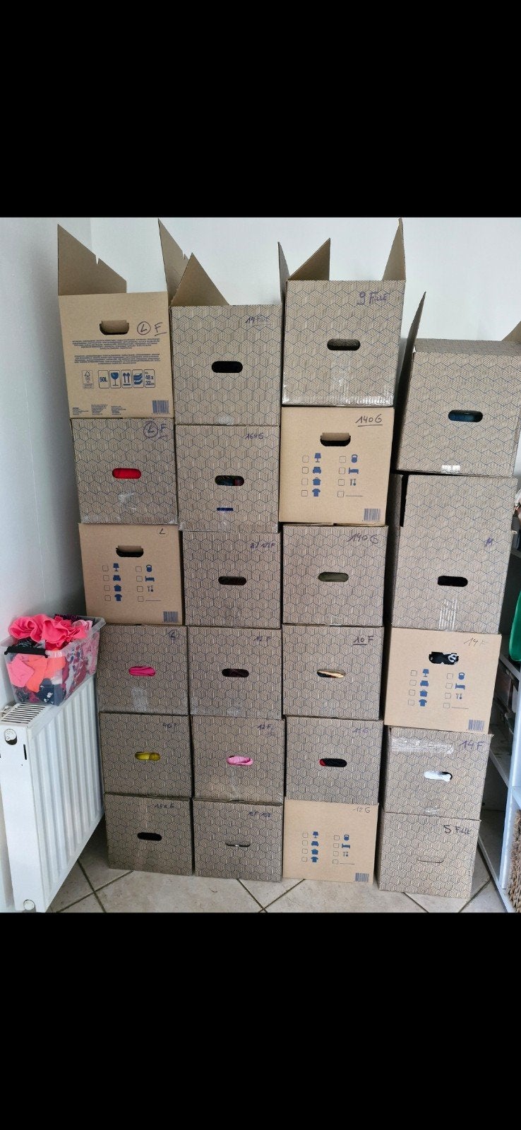 lot de vêtements, Enlèvement