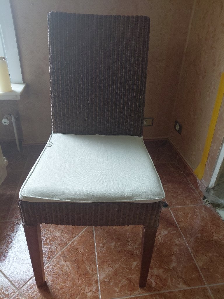 6 rieten stoelen, Huis en Inrichting, Ophalen, Gebruikt, Bruin, Riet of Rotan