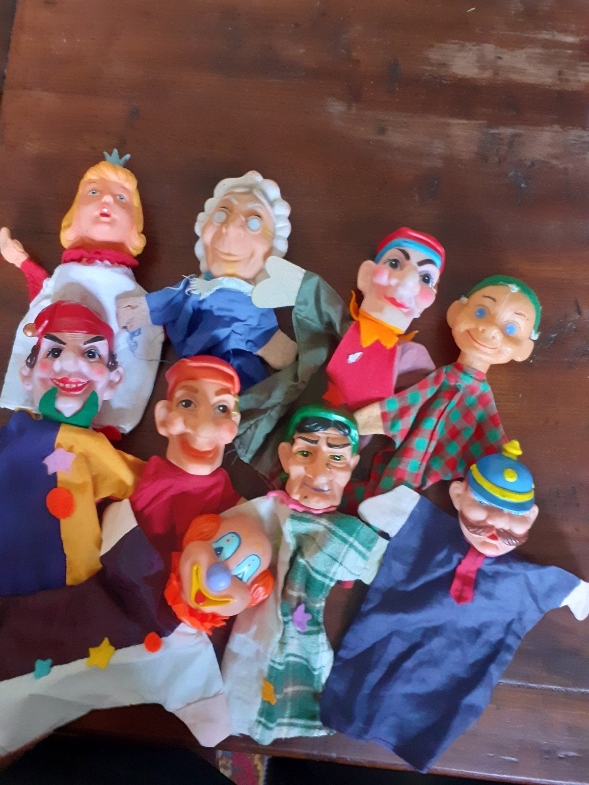 Retro handpoppen poppenkastpoppen ( C ), Ophalen of Verzenden