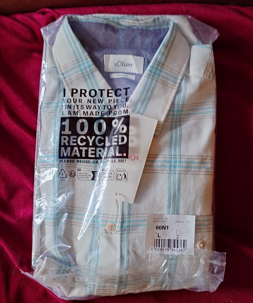 s.Oliver Regular fit Overhemd in Aqua, Kleding | Heren, Verzenden, Nieuw, S.oliver