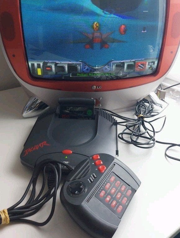 Atari Jaguar + jeu Cybermorph et câbles, Enlèvement ou Envoi