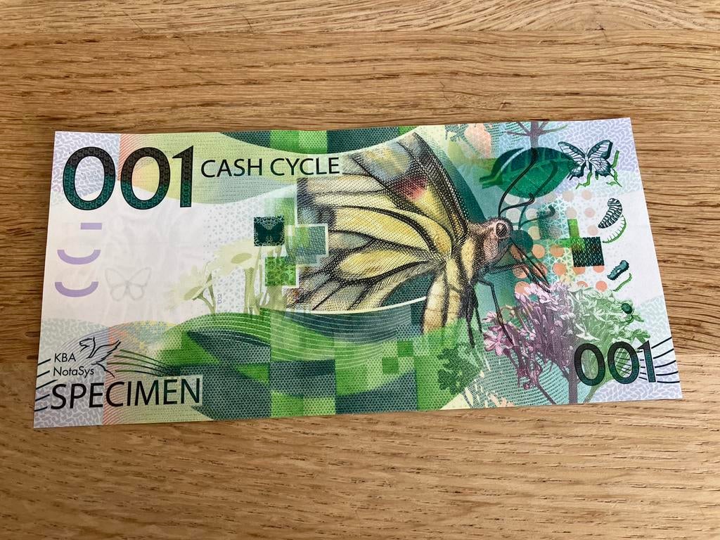 Testbiljet - KBA - 001 Cash Cycle - UNC, Ophalen of Verzenden