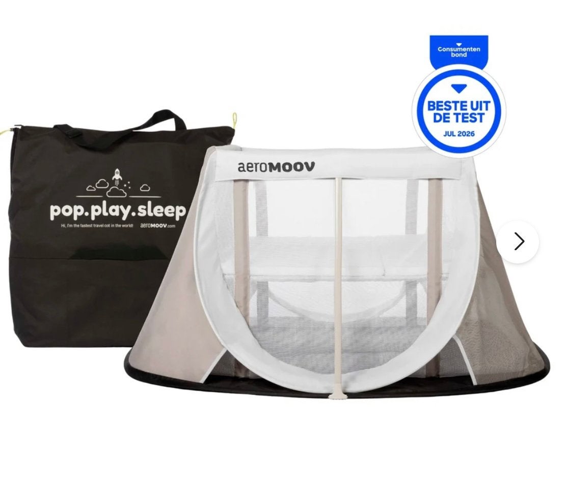 Aeromoov instant reisbed zandkleur, Ophalen, Zo goed als nieuw, Reisbedje