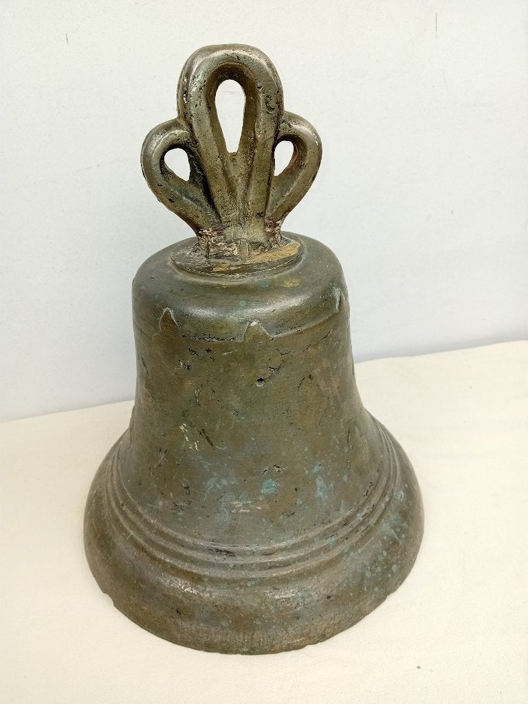 zeldzame grote bronzen bel of klok uit kerk of kapel, Antiek en Kunst, Antiek | Brons en Koper, Ophalen of Verzenden, Brons