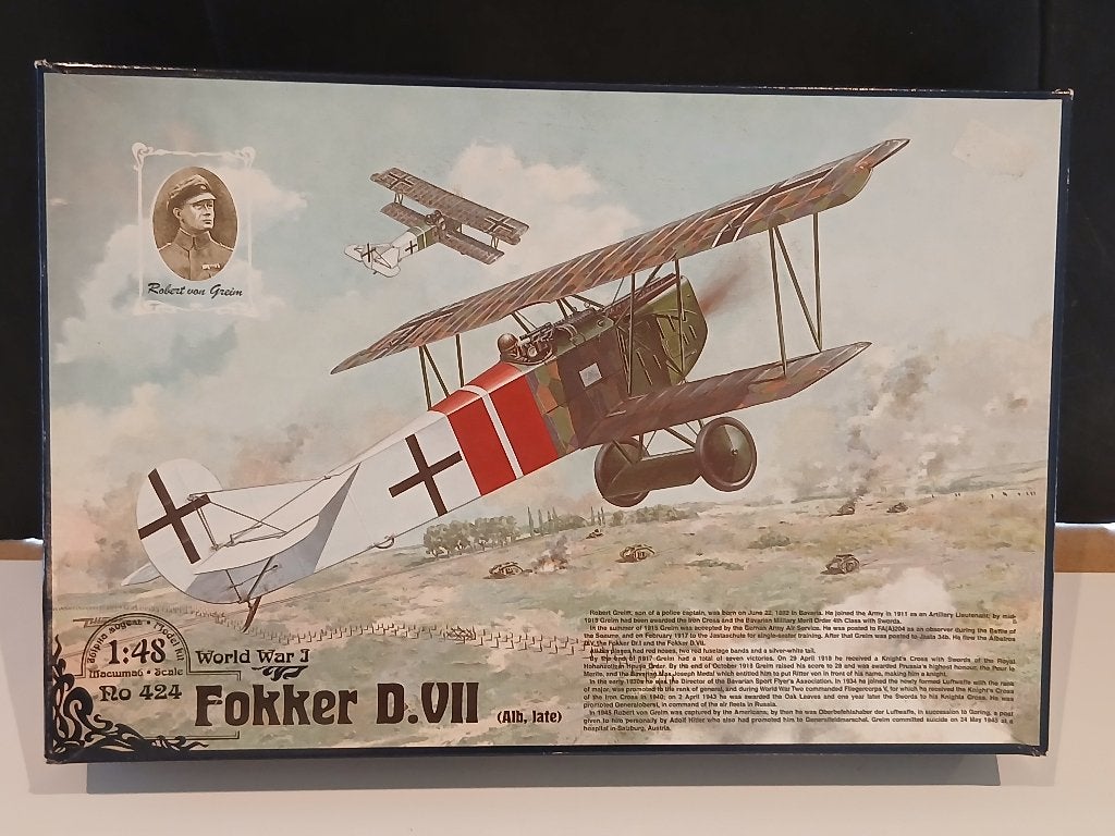 Roden (424): Fokker D.VII om 1:48, Overige merken, Ophalen of Verzenden, Zo goed als nieuw, Groter dan 1:72
