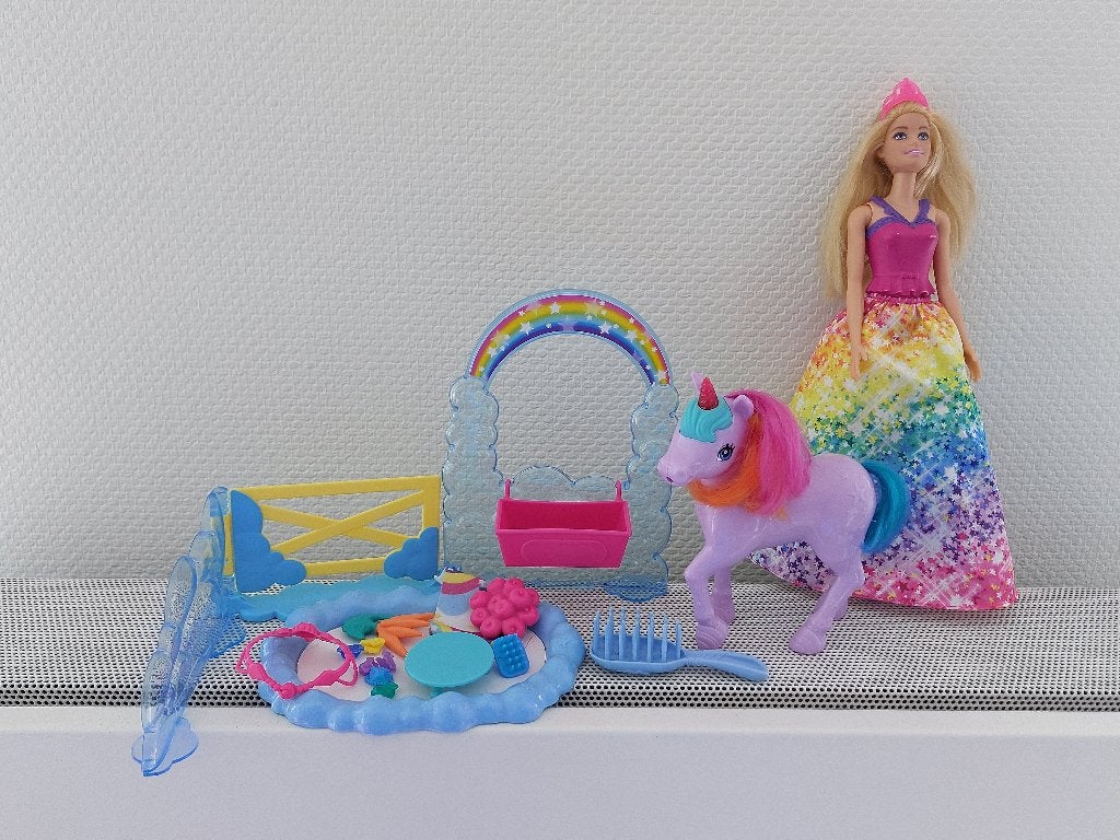 Barbie Dreamtopia Pop en Eenhoorn Speelset, Ophalen, Gebruikt, Barbie