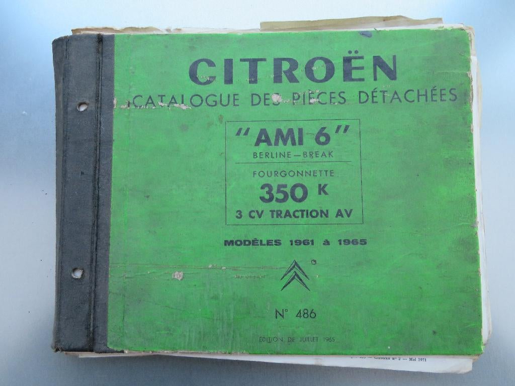 citroen AMI6 berline break 350 K 3 CV Traction AV 1961 1965, Autos : Divers, Modes d'emploi & Notices d'utilisation, Enlèvement ou Envoi