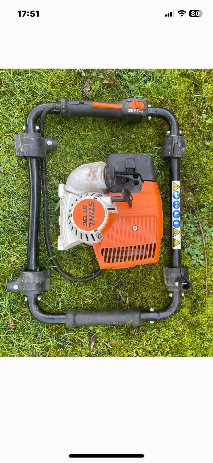 stihl bt 130 grondboormachine, Tuin en Terras, Ophalen of Verzenden, Zo goed als nieuw