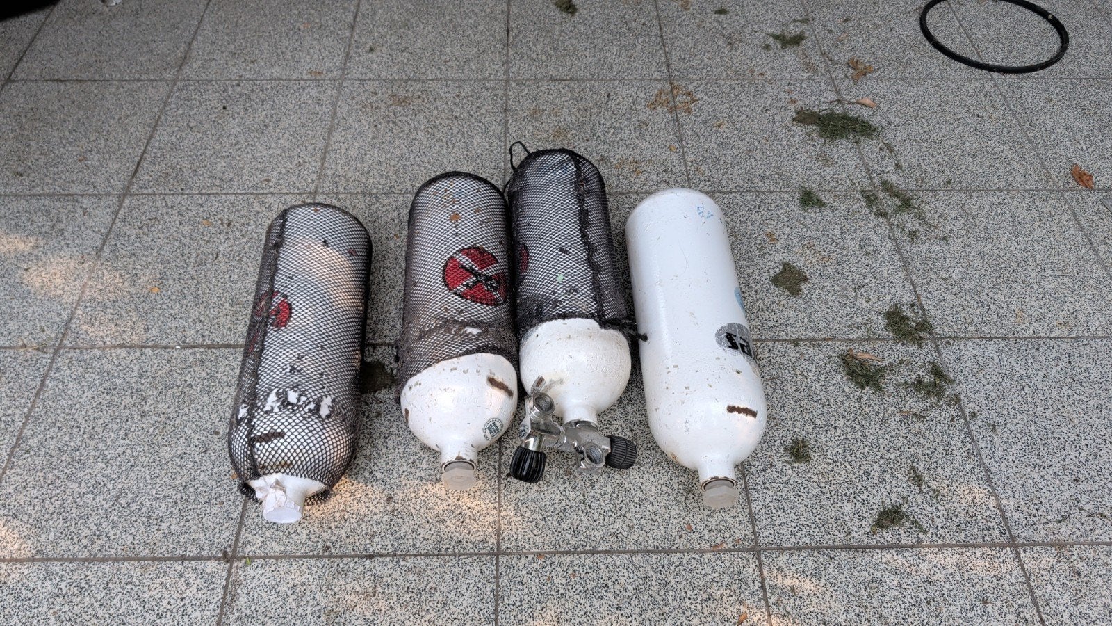 4 bouteilles de plongée de 5 l, Enlèvement, Utilisé