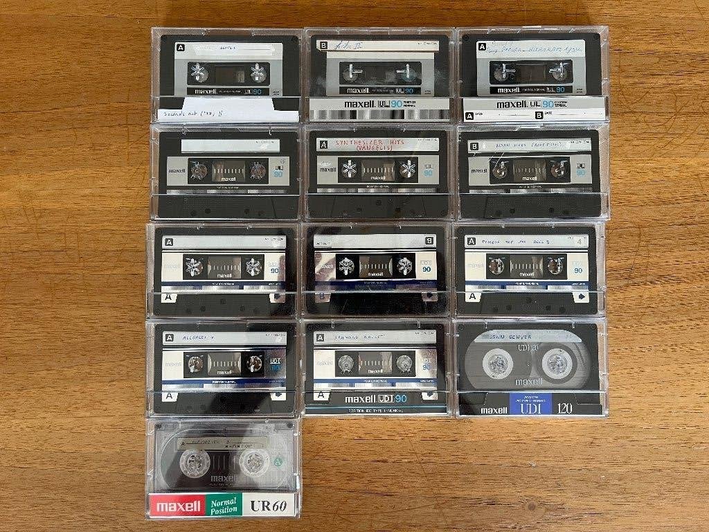 13 MAXELL cassettes IEC I position Normal, Enlèvement ou Envoi, Utilisé, 2 à 25 cassettes audio, Pré-enregistrées