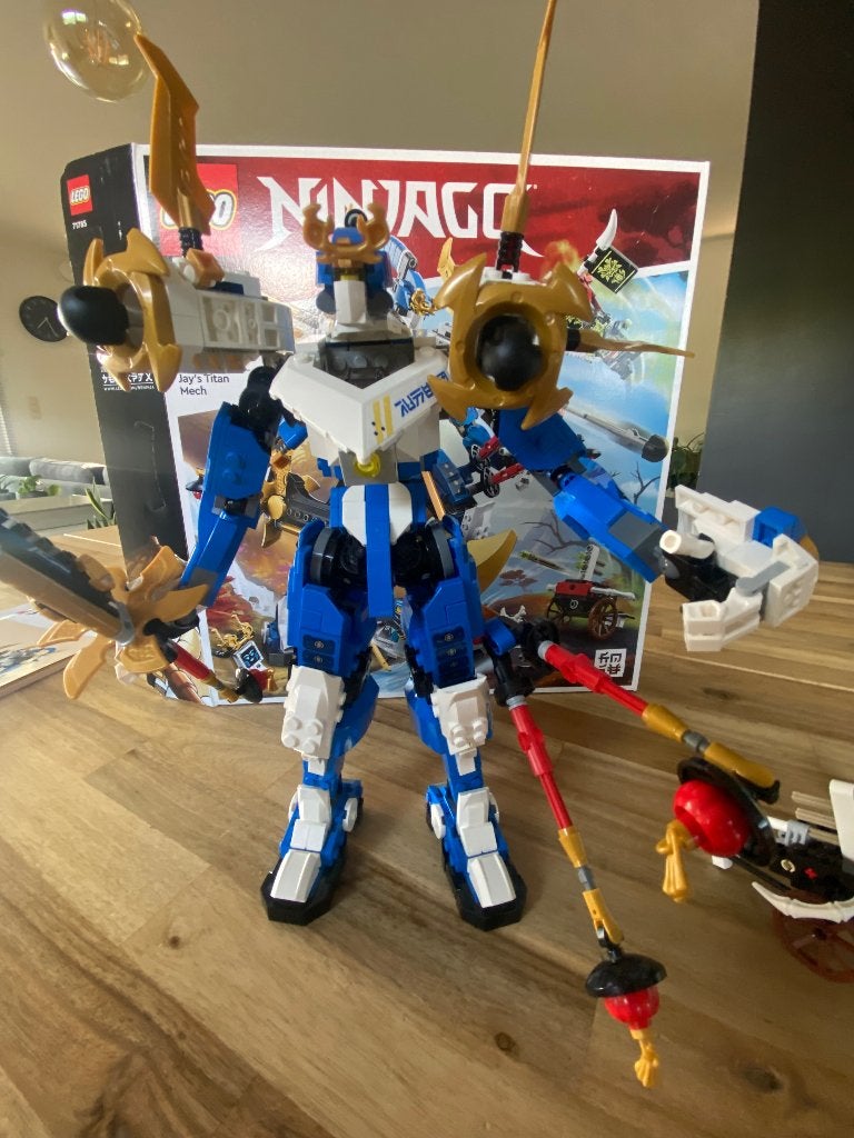 Lego Ninjago - jay’s titan mech - set 71785, Lego, Ensemble complet, Comme neuf, Enlèvement