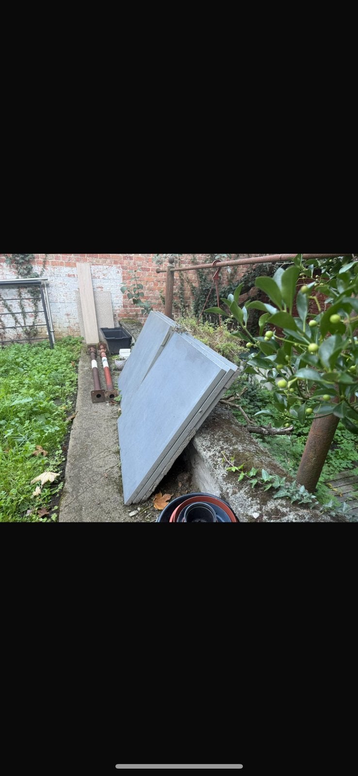 Terras tegels, Ophalen, Nieuw