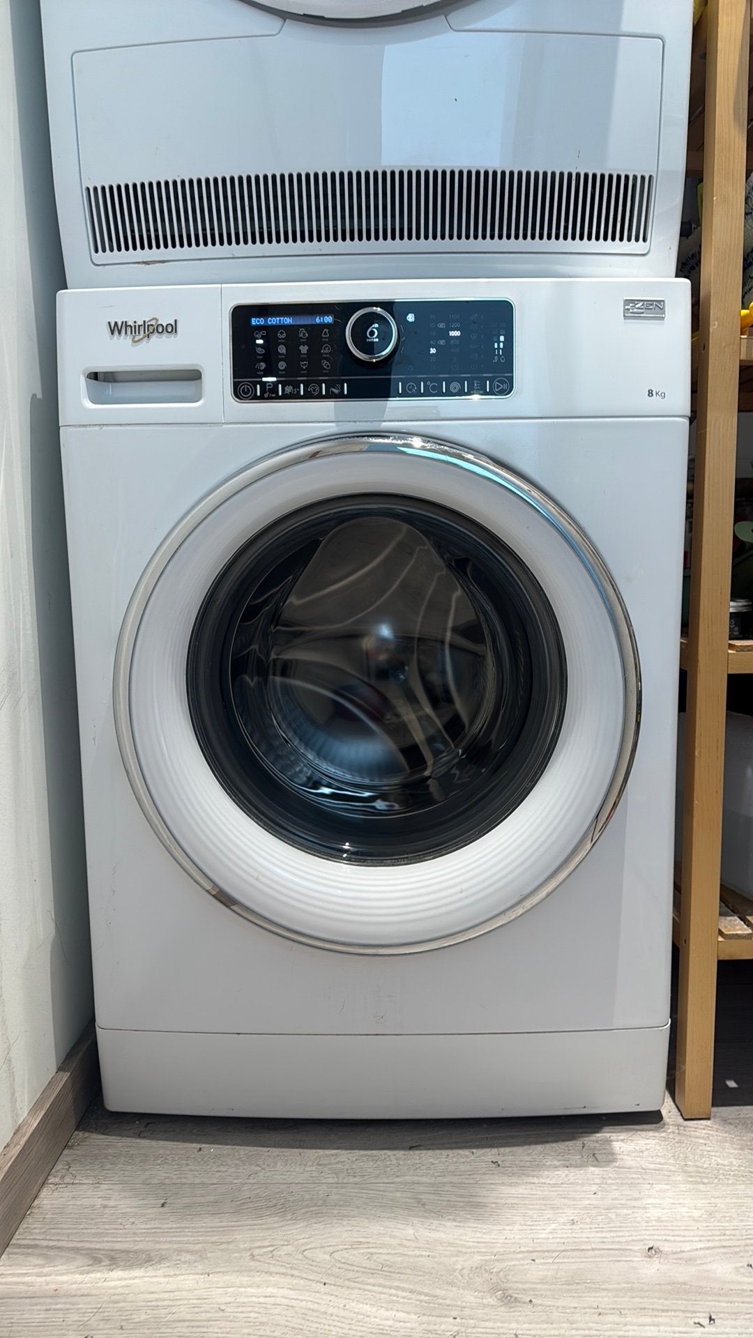 Whirlpool 6th Sense Wasmachine (FSCR80420) - 8kg - ZEN Motor, Ophalen, Gebruikt, Voorlader, 1200 tot 1600 toeren
