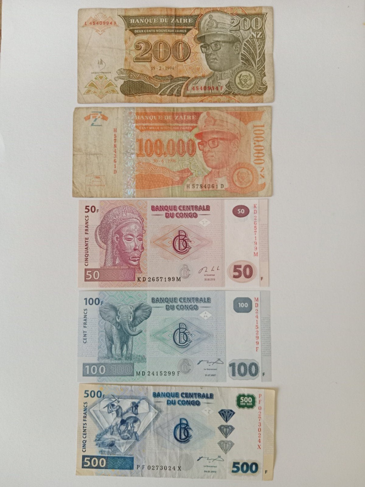 biljetten uit Zaïre en Congo, Ophalen of Verzenden, Overige landen