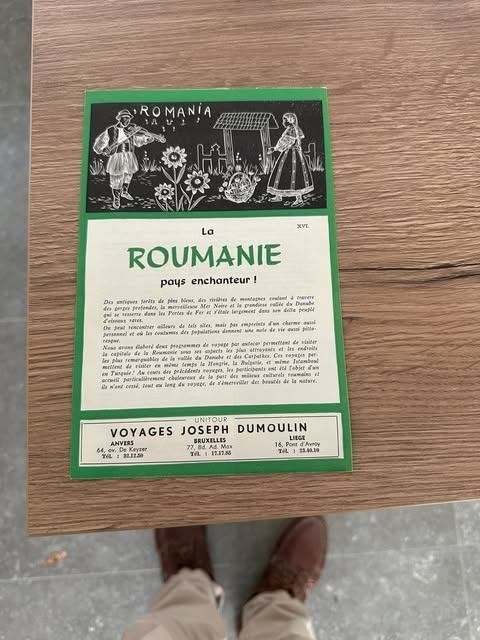Brochure Joseph Dumoulin sur les voyages de la Roumanie, Collections, Rétro, Enlèvement ou Envoi, Autres types