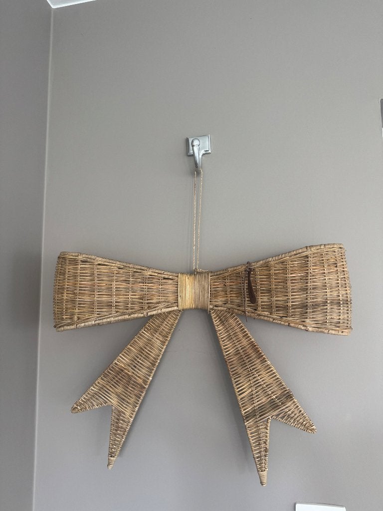 Prachtige rieten strik van Rivièra Maison, Comme neuf, Enlèvement, Matériau naturel, Beige