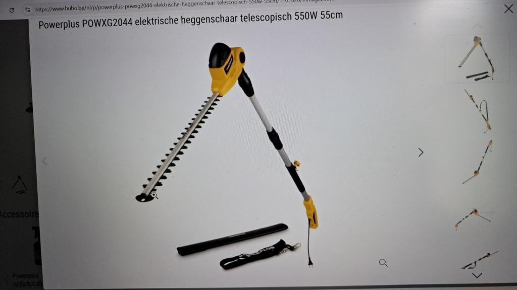 Elektrische telescopische heggenschaar Powerplus POWXG2044, Ophalen, Zo goed als nieuw, Elektrisch, Powerplus