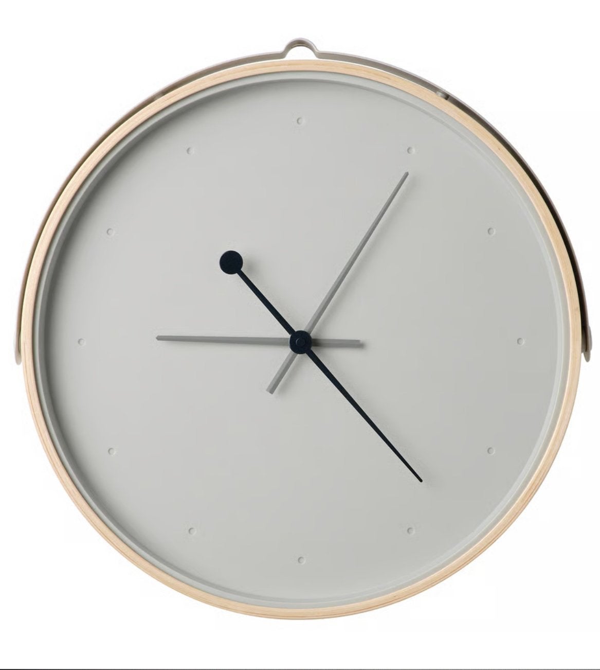 Prachtige nieuwe wandklok lichtgrijs metalen frame nieuw, Huis en Inrichting, Ophalen, Zo goed als nieuw, Grijs, Wandklok