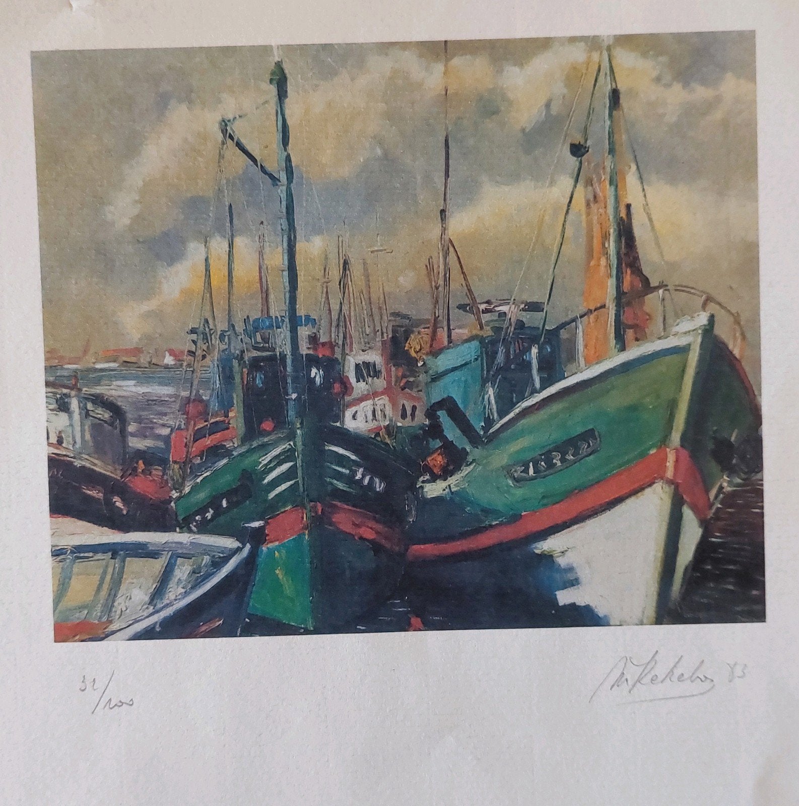 Litho Kekebos, Antiek en Kunst, Ophalen of Verzenden