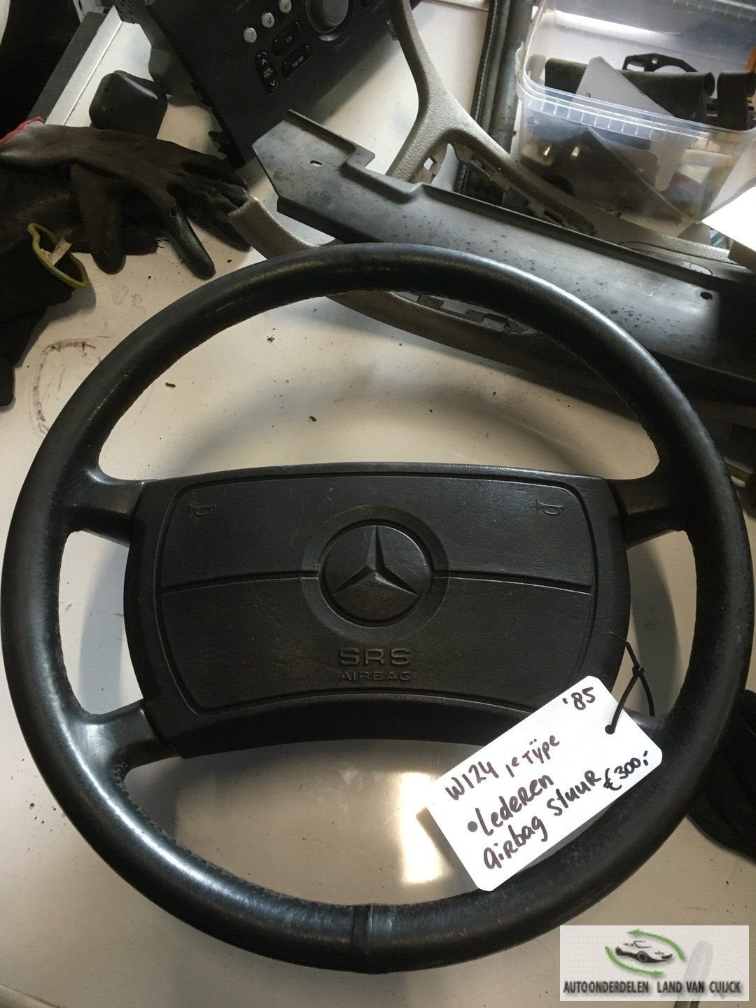 Mercedes w124 1985 origineel Lederen airbag stuur, -, Utilisé, -, -