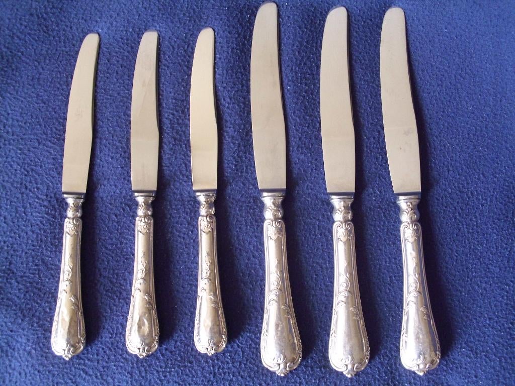 Zilveren messenset - 800 zilvergehalte - 428 gram, Envoi, Argent