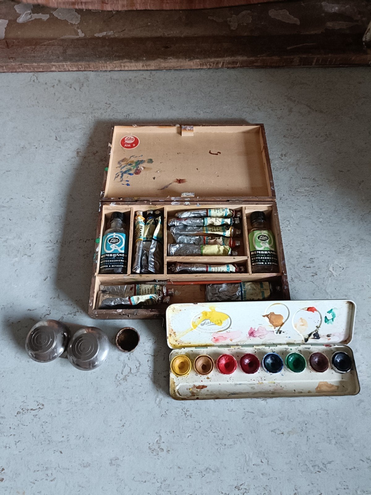 Boîte à peinture et peinture à l'huile Van Gogh, Enlèvement ou Envoi, Peinture à l'huile