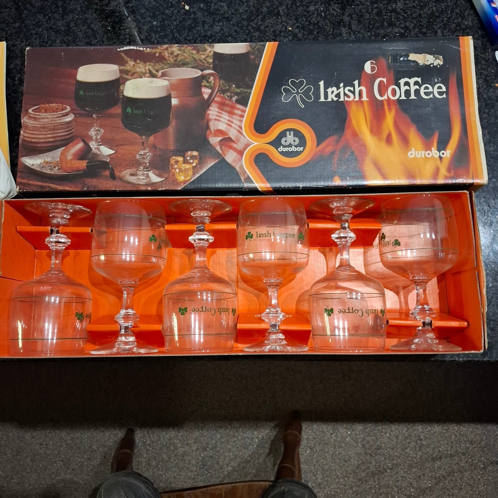6 glazen  Irish Coffee, Enlèvement, Comme neuf