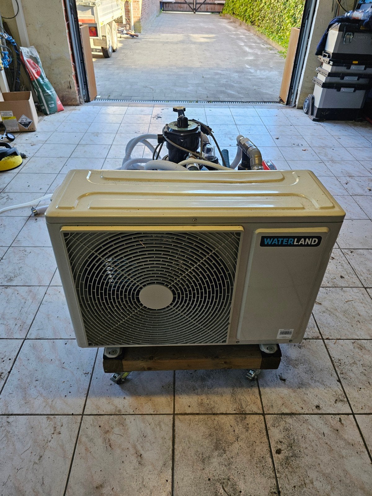 Warmtepomp voor zwembad met zandfilter, Enlèvement