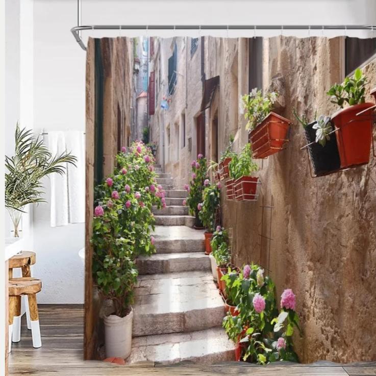 rideaux de douche pour stations balnéaires (180x200 cm)