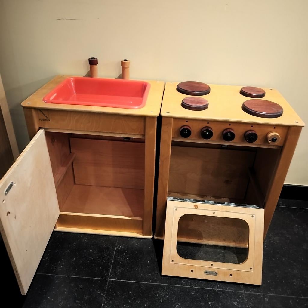 Speelgoedkeuken in het hout, Ophalen, Hout