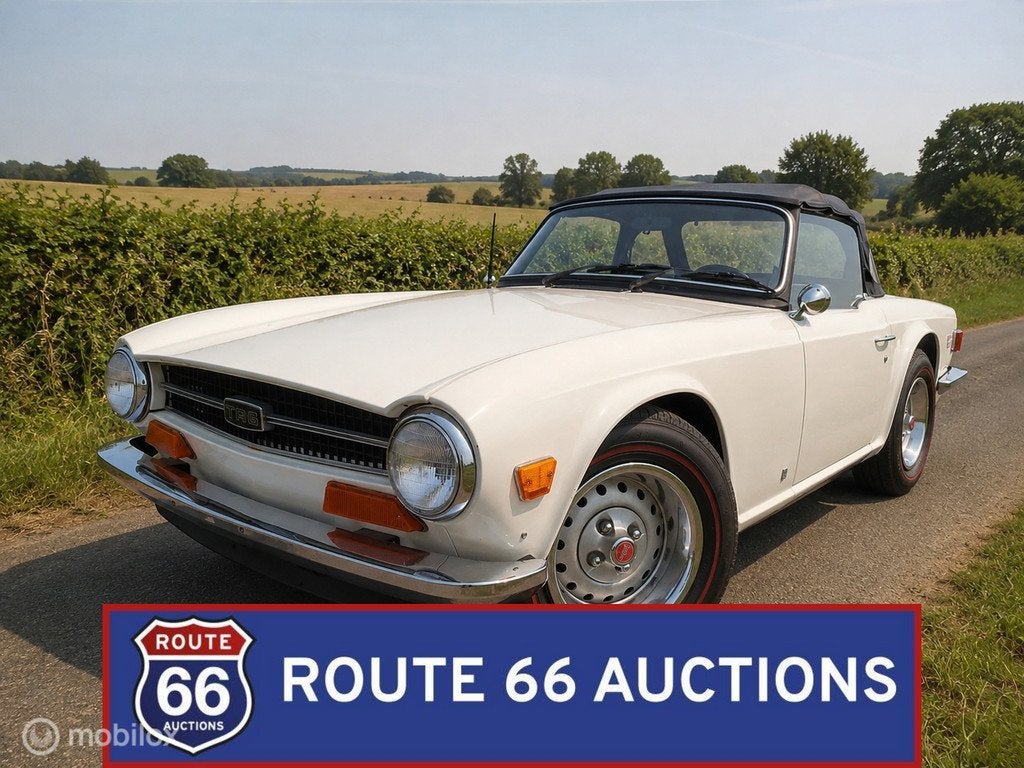 Triumph TR6 | 1973 | Route 66 Auctions, Triumph, Zwart, Bedrijf, Handgeschakeld