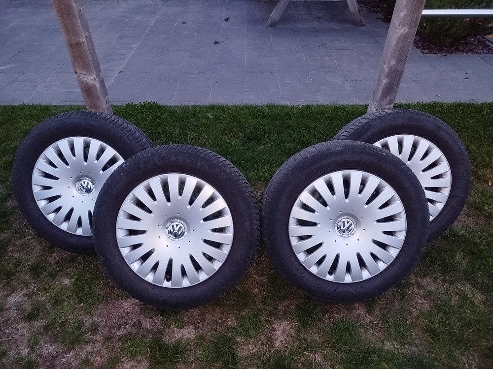 Set winterbanden VW/Audi/Seat/Skoda 16", 205/60/16, 5x112, Ophalen, Gebruikt, 16 inch, Band(en)