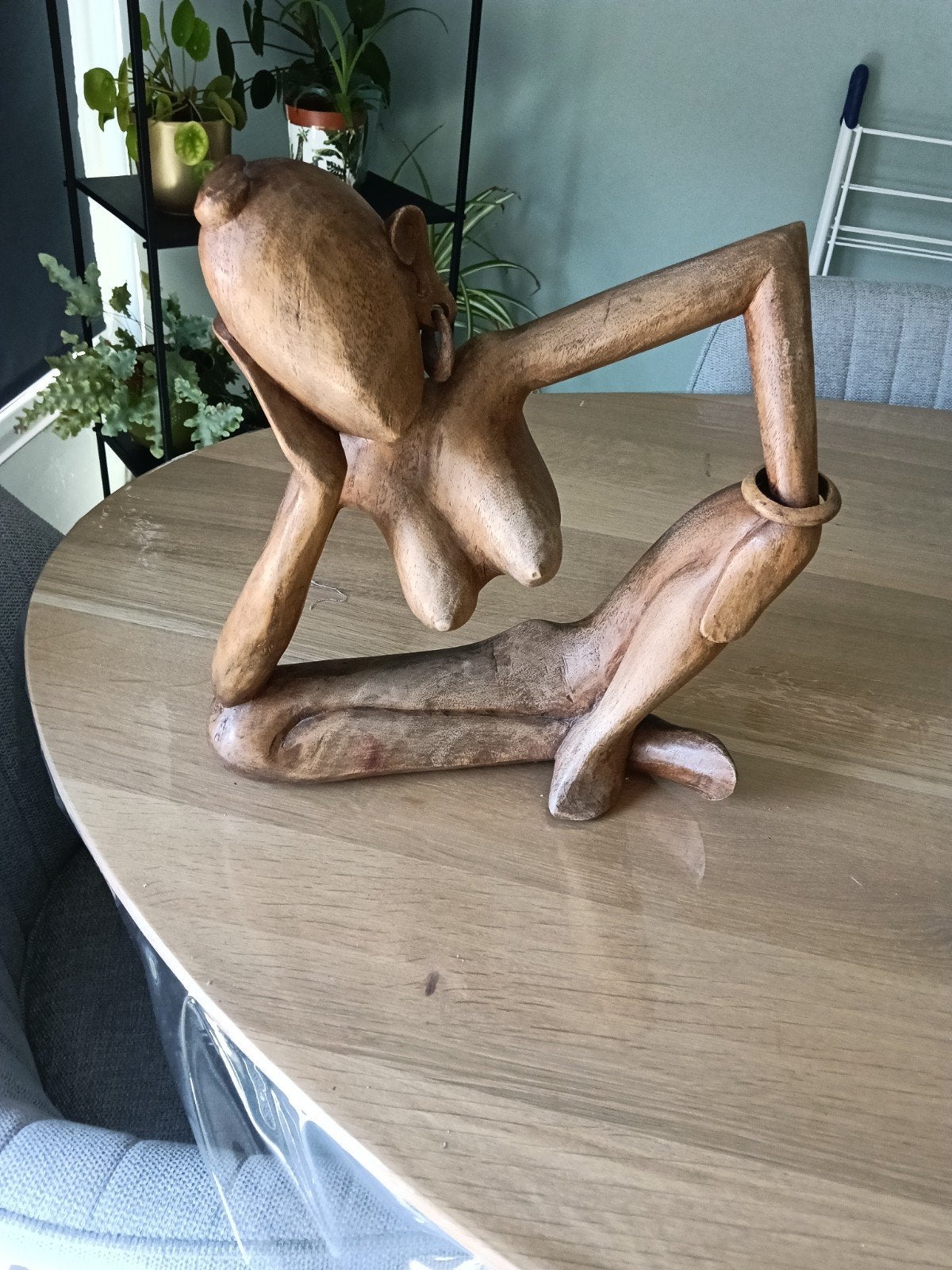 Houten beeltje te koop, Ophalen, Vrouw