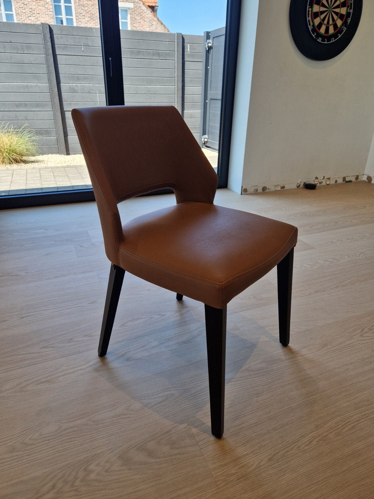 6st stoelen Mobitec lederlook camel, Huis en Inrichting, Stoelen, Ophalen
