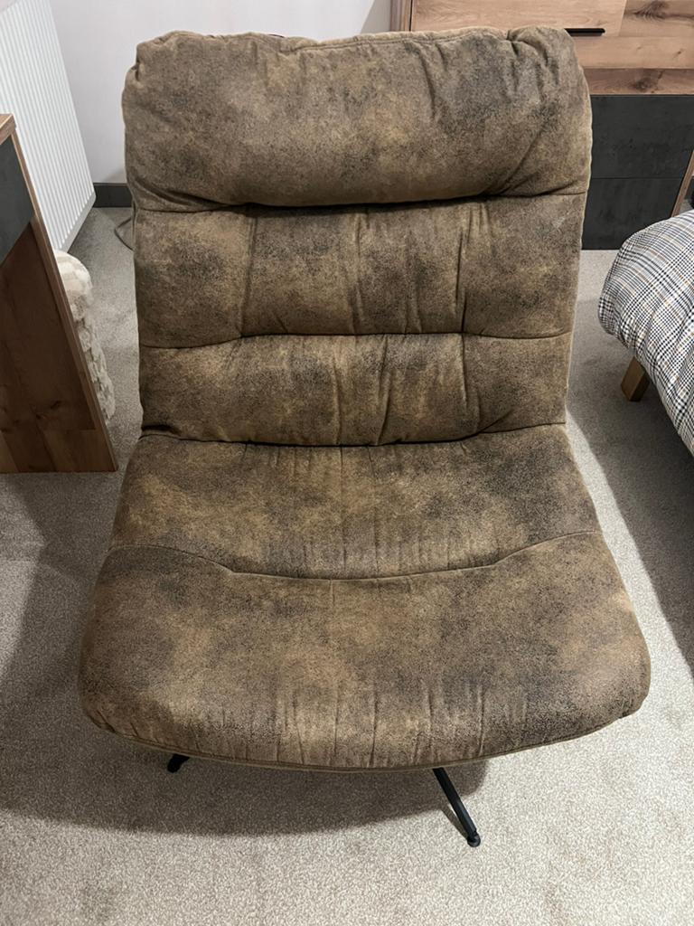 Copain draaibare fauteuil 70x74x87cm - microvezel - bruin, Enlèvement, Comme neuf