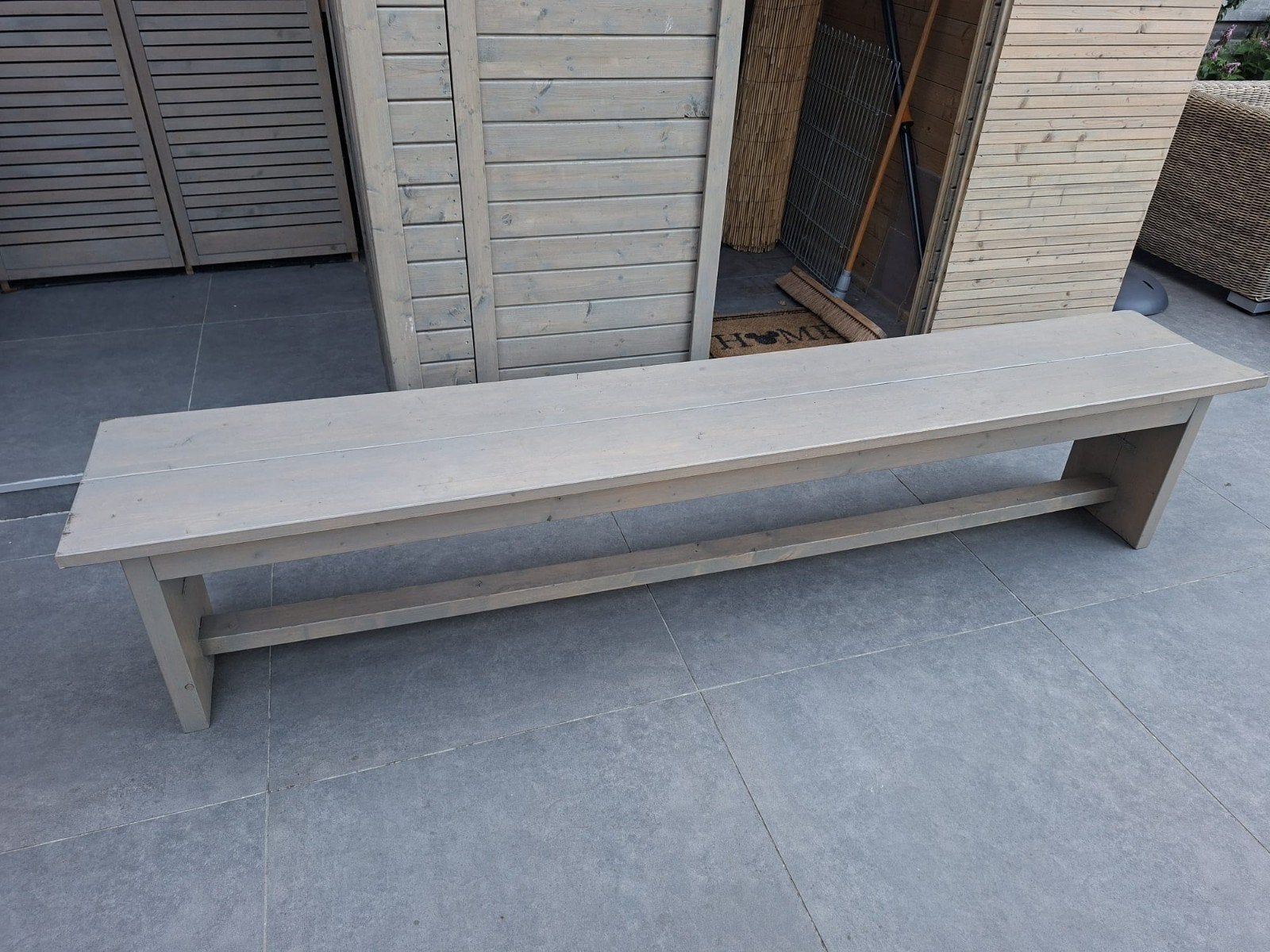 Houten tuinbank, Ophalen