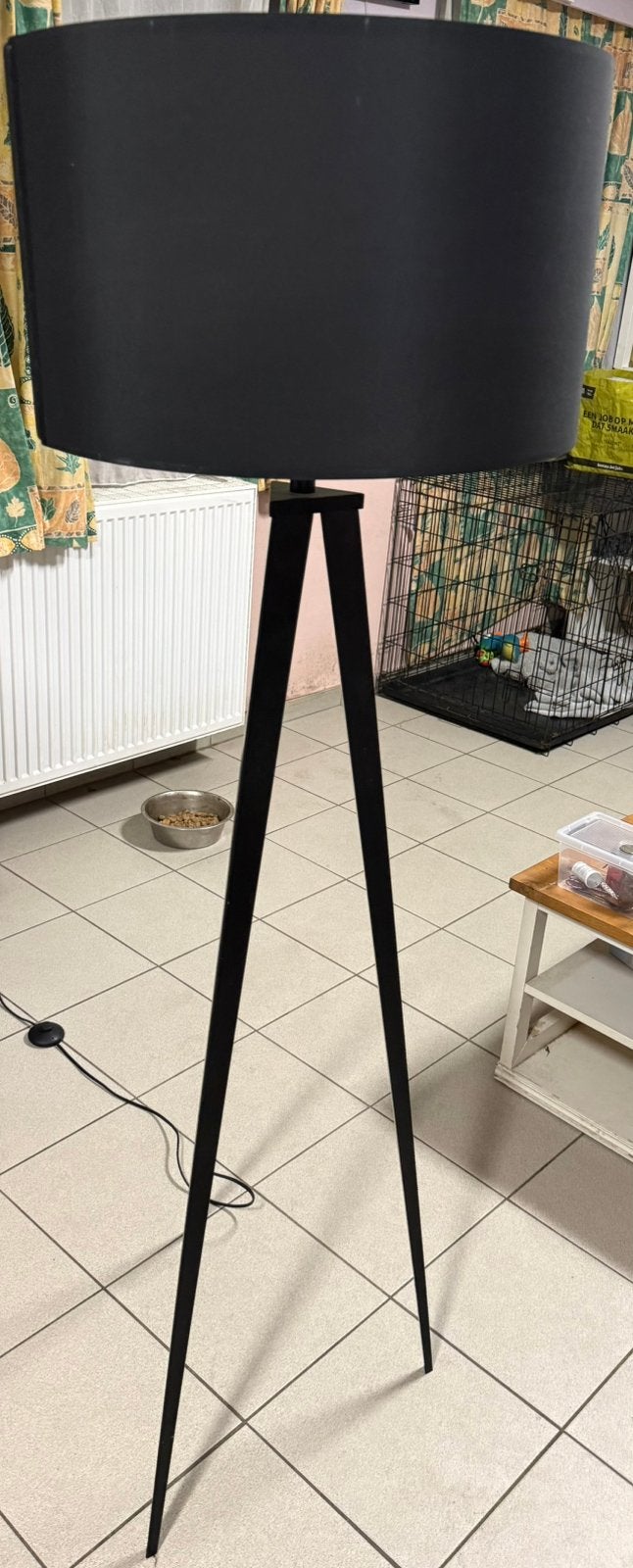 Vloerlamp Modern Zwart, Ophalen, Zo goed als nieuw, Metaal, Modern