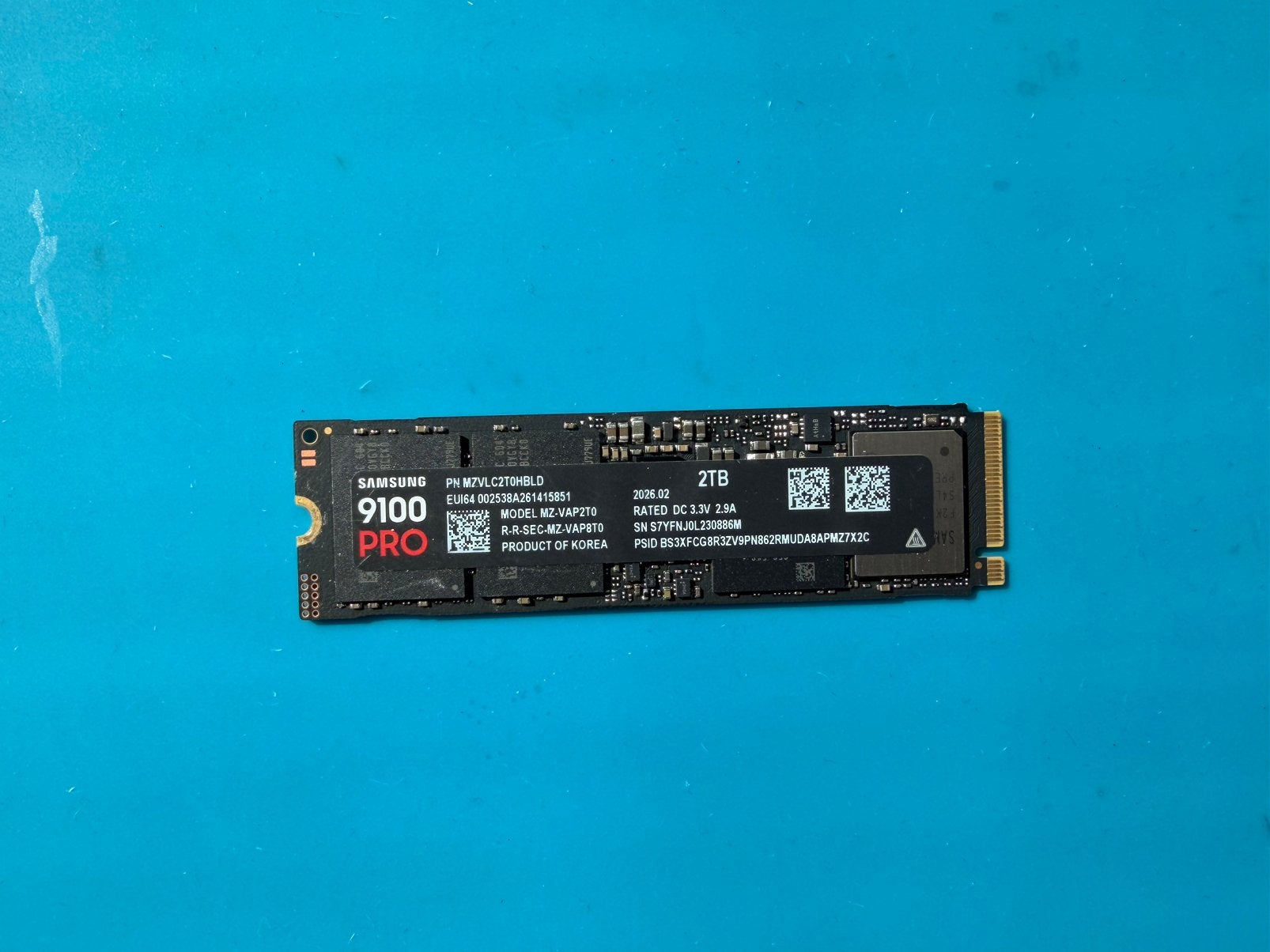 Samsung SSD 9100 PRO 2TB NVMe M.2, Computers en Software, Harde schijven, Ophalen, Zo goed als nieuw, Desktop, SSD