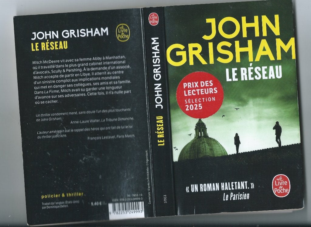J.Grisham :lot de 10 livres(Le réseau-le client.......etc, Enlèvement ou Envoi, Utilisé, John Grisham