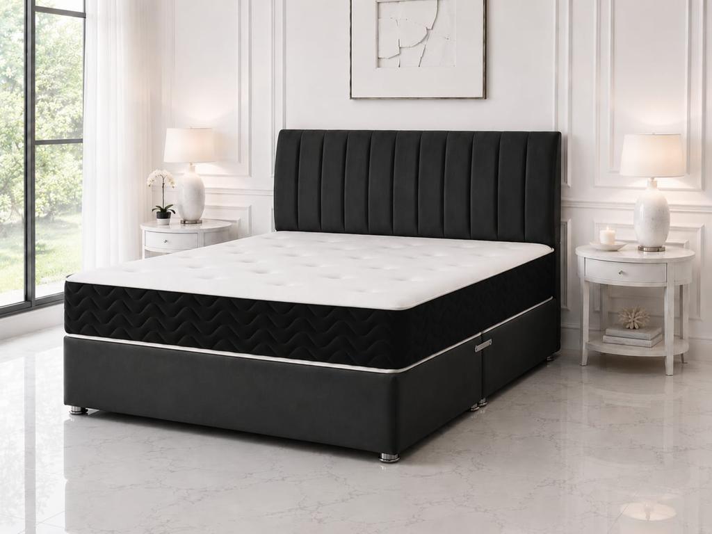 Lit moderne de luxe avec matelas haut de gamme, Envoi, Neuf