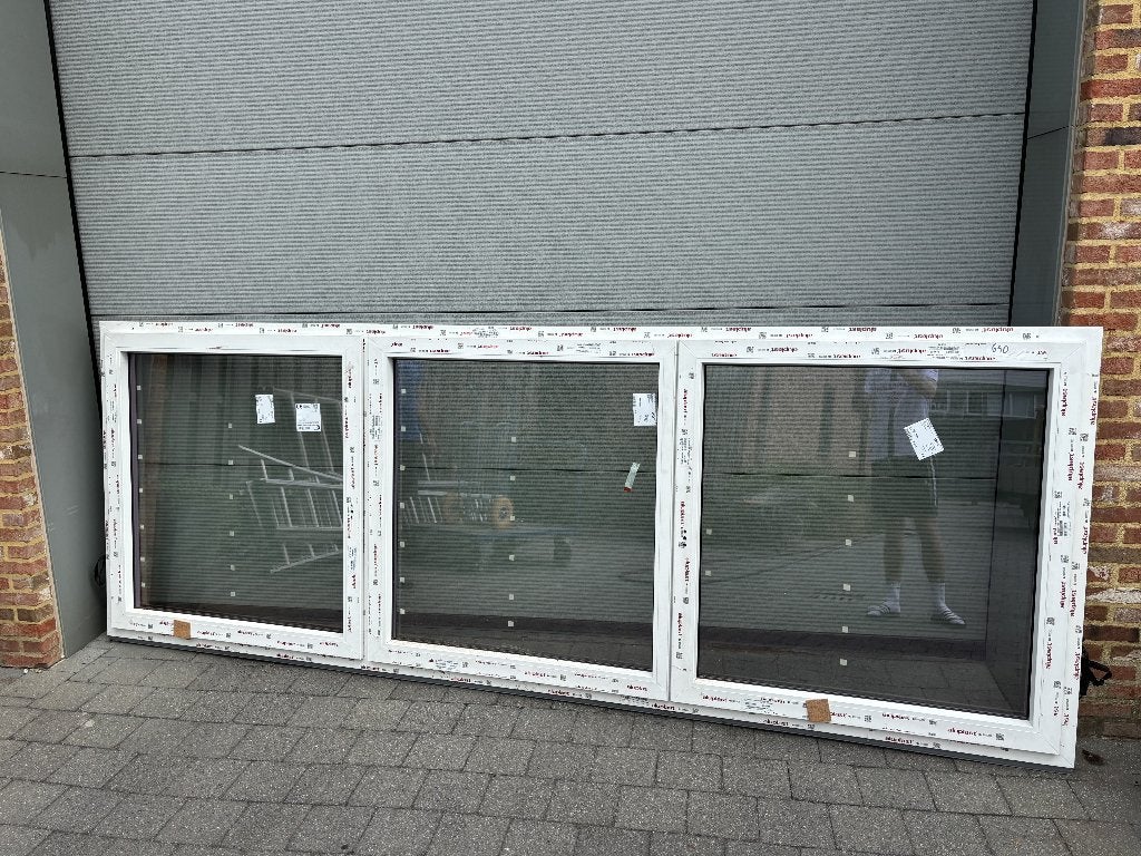 Splinternieuw PVC Raam (3-delig) 342,8 x 125,2 cm, Bricolage & Construction, Neuf, Double vitrage, 160 cm ou plus, 120 à 160 cm