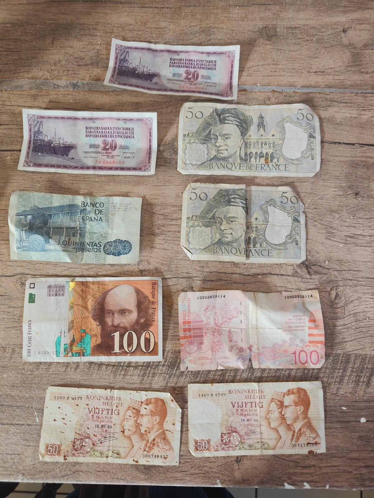 Lot oude buitenlandse bankbiljetten, Ophalen of Verzenden, Bankbiljetten