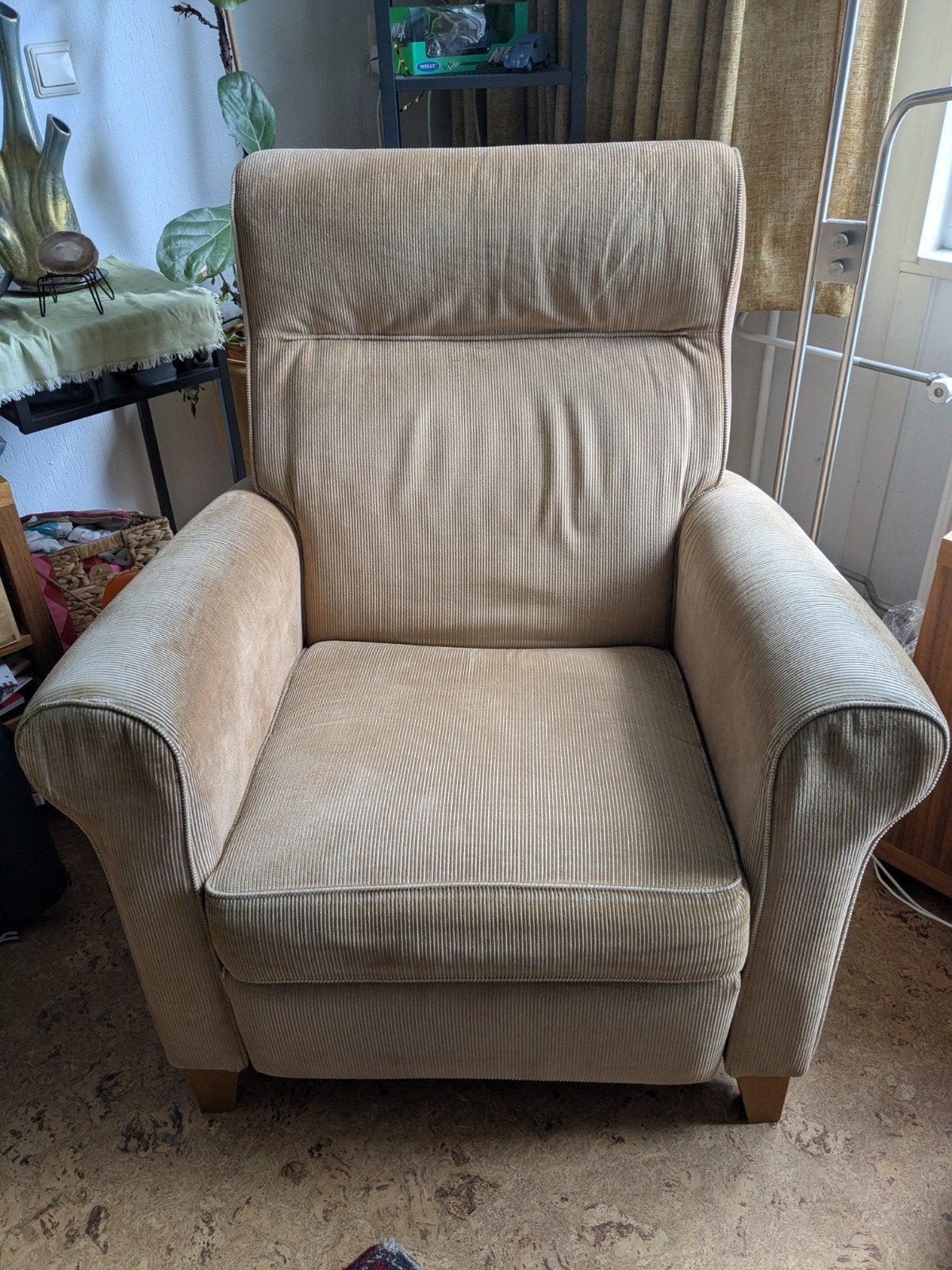 Beige Ikea relaxstoel Muren, Maison & Meubles, Enlèvement, Utilisé, Tissus, 75 à 100 cm