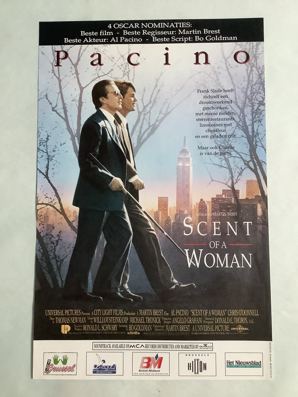 Affiche du film LE PARFUM D'UNE FEMME 33-50 cm, Enlèvement, Comme neuf