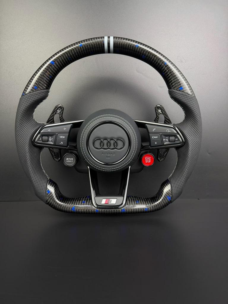 Volant bleu à paillettes en carbone forgé pour Audi S RS R8, Enlèvement ou Envoi