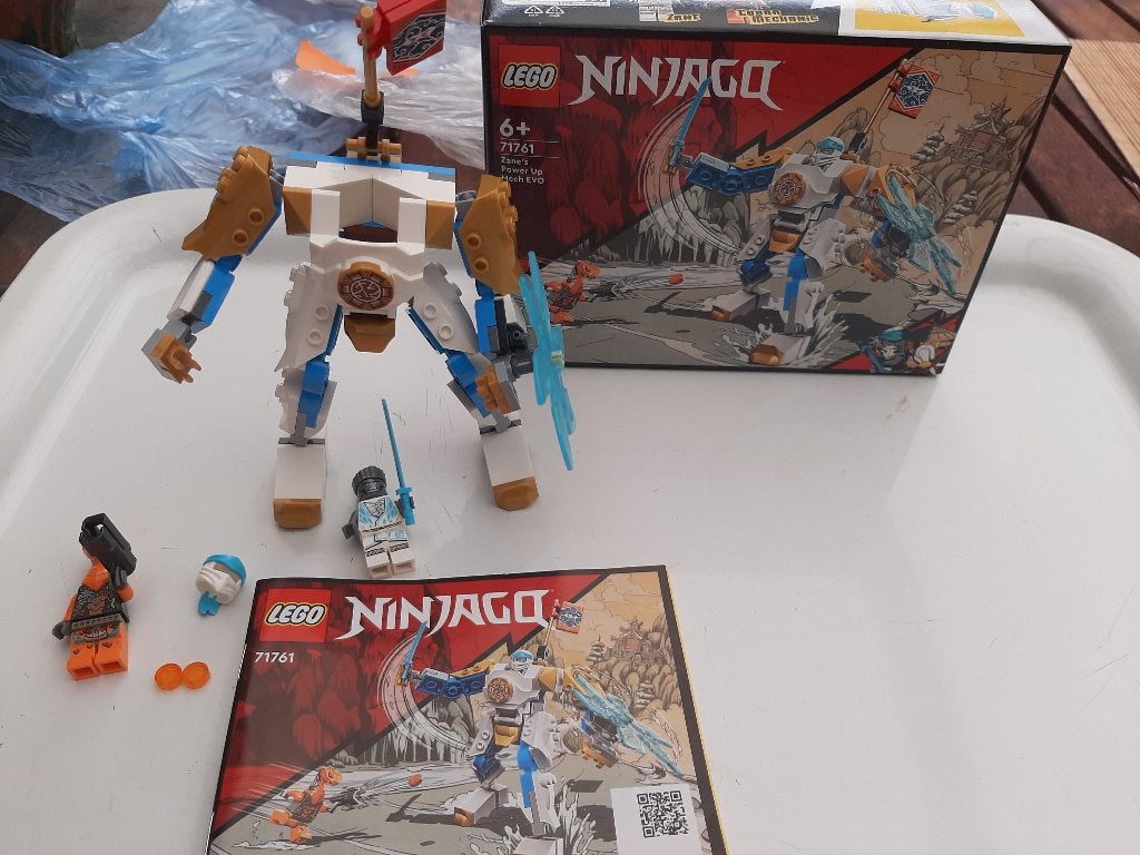 Lego Ninjago set 71761 Zane's Power Up Mech Evo, Kinderen en Baby's, Lego, Ophalen of Verzenden, Zo goed als nieuw, Compleet