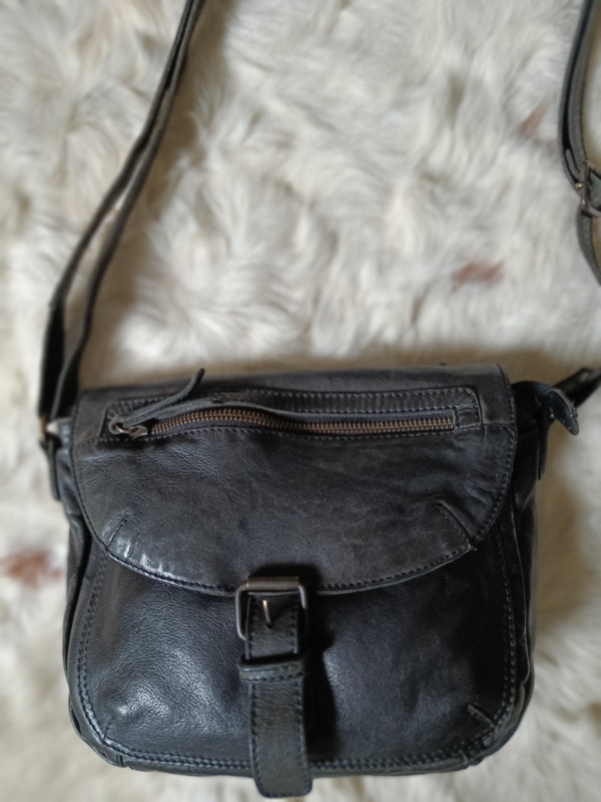 Bear design lederen schoudertas/ crossbag, Enlèvement