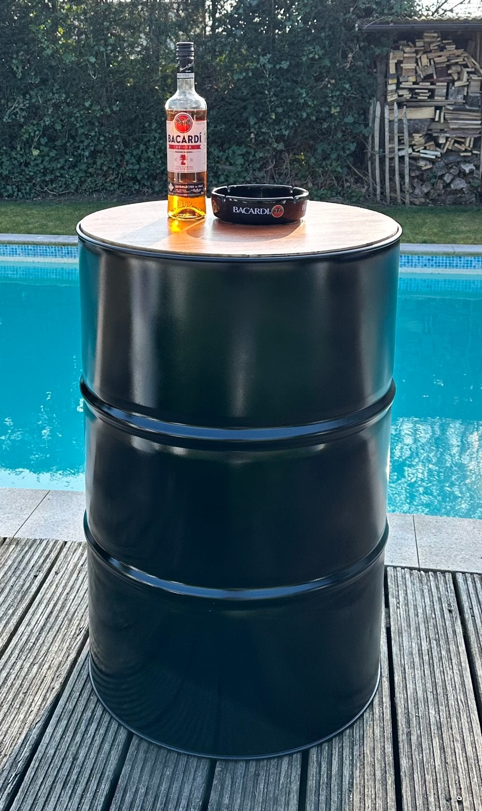 Tafel uit oud olievat, Antiek en Kunst, Ophalen